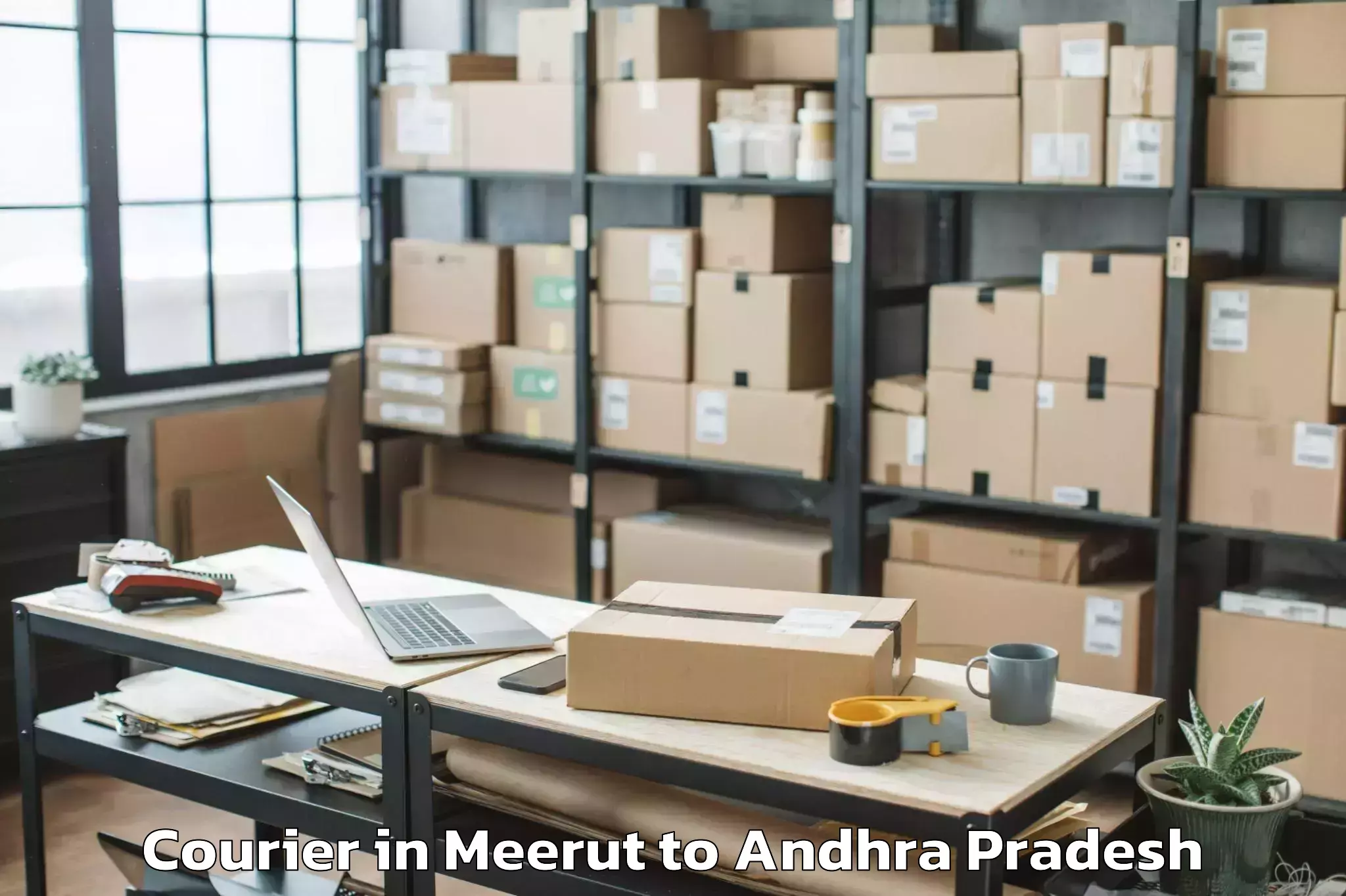 Affordable Meerut to Rowthulapudi Courier